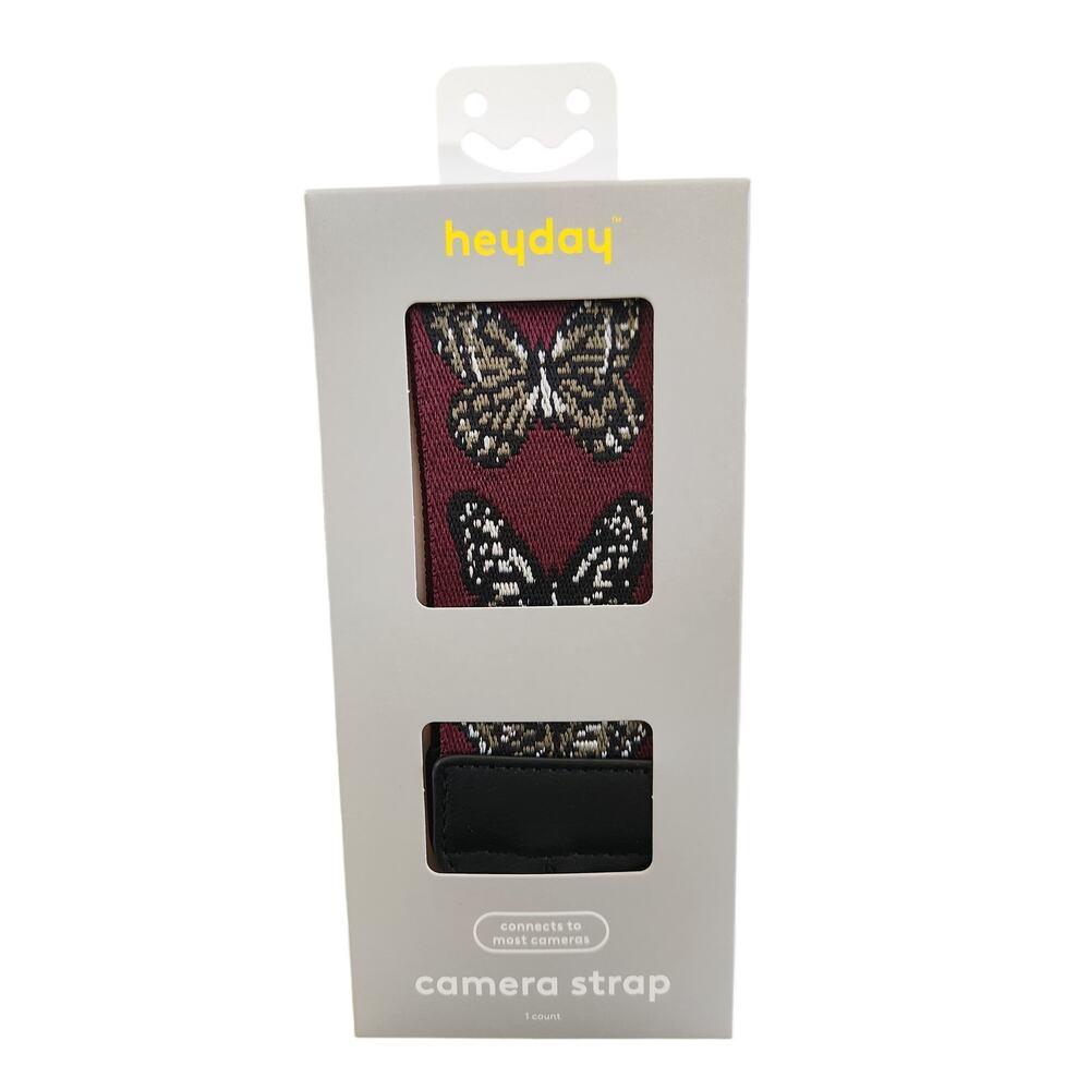 heyday Camera Strap Butterfly Pattern Adjustable Universal DSLR - New